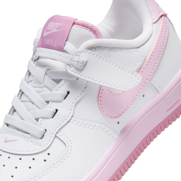  Pre-School Force 1 Low EasyOn White/Pink Foam-Elemental Pink