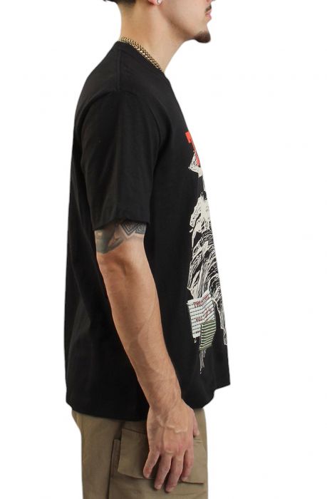 Skull Yellowstone Sashiko T-Shirt Black