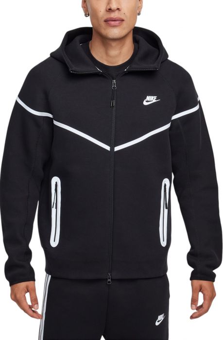 Tech Windrunner Reflective Details Fleece Full-Zip Jacket Black/Bemis Silver