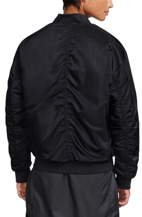Sportswear Reversible Varsity Bomber Jacket Black/Black/White