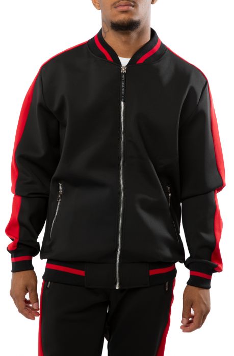 Heavy Set Track Jacket Black/Red