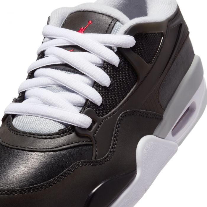 Grade-School Jordan 4 Rm Black/Fire Red-Wolf Grey-White
