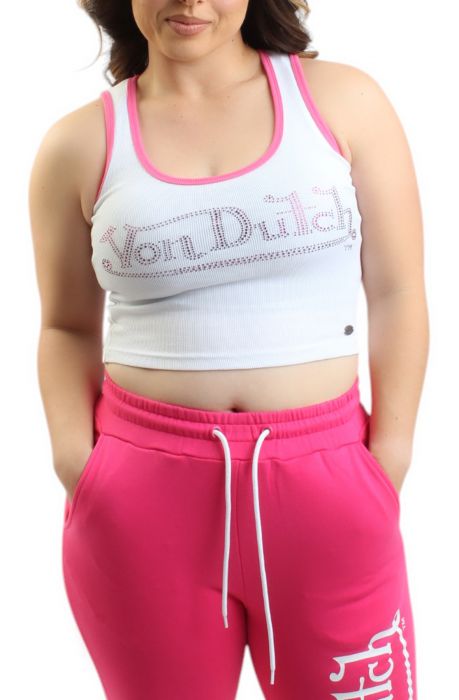 Baby Cropped Top White/Pink