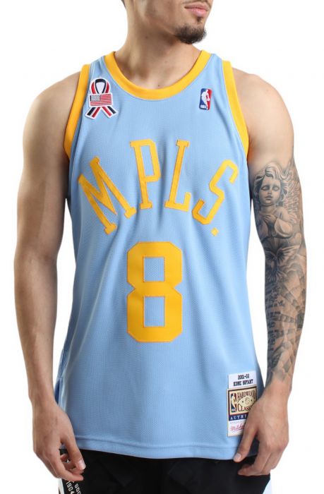 Authentic Kobe Bryant Los Angeles Lakers 2001-02 Jersey Light Blue