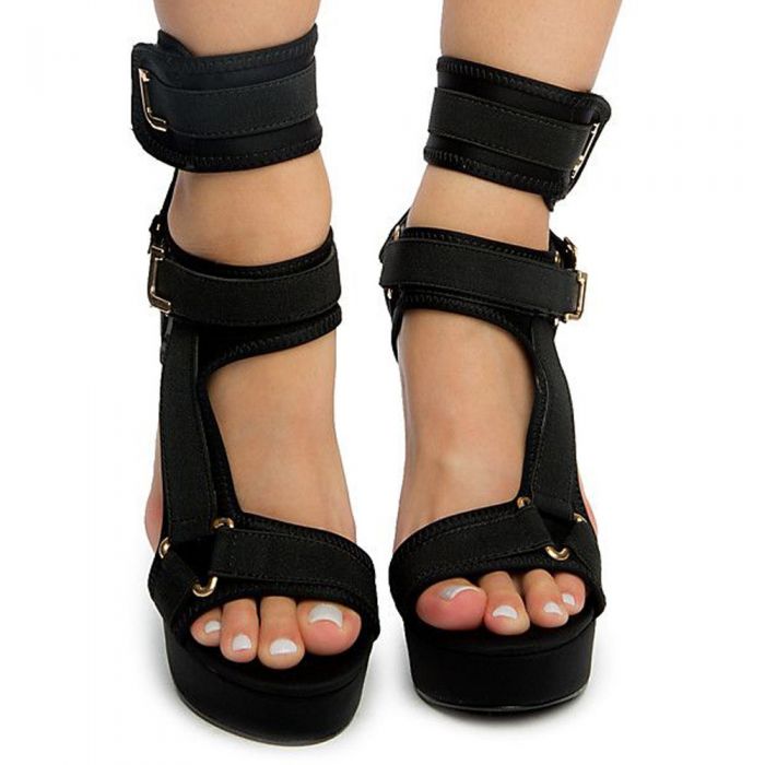 LILIANA Women's Glamrock High Heels GLAMROCK/BLACK - Shiekh