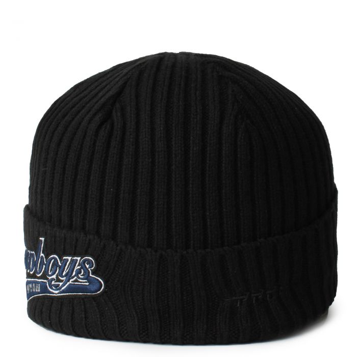 Dallas Cowboys Script Beanie  Black