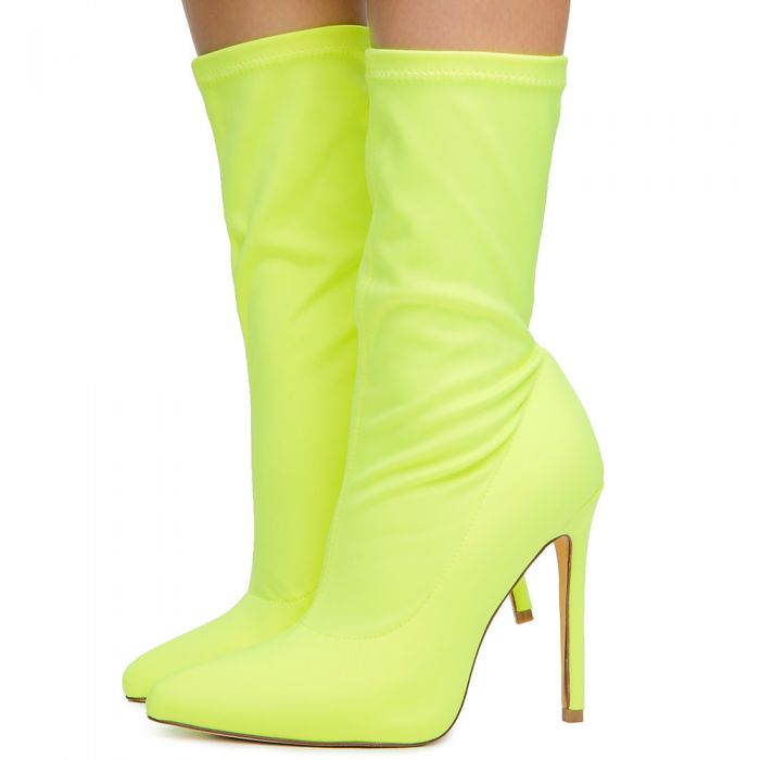 Women's MU-Angie-13 Mid Calf Yellow