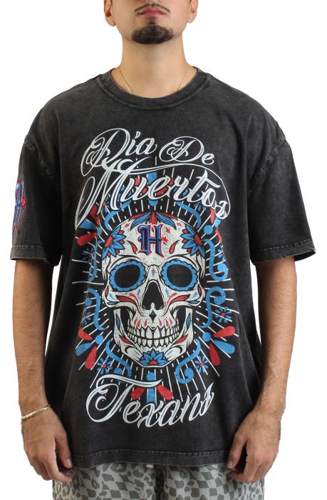 Houston Texans Dia De Muertos T-Shirt  Black