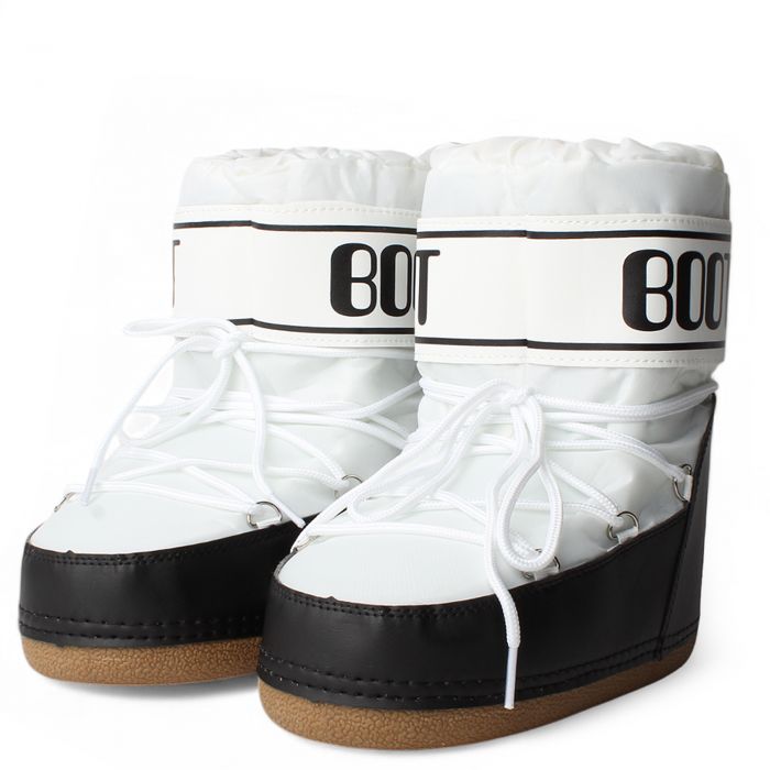 Jupiter-06 Fluffy Snow Boots White/Black