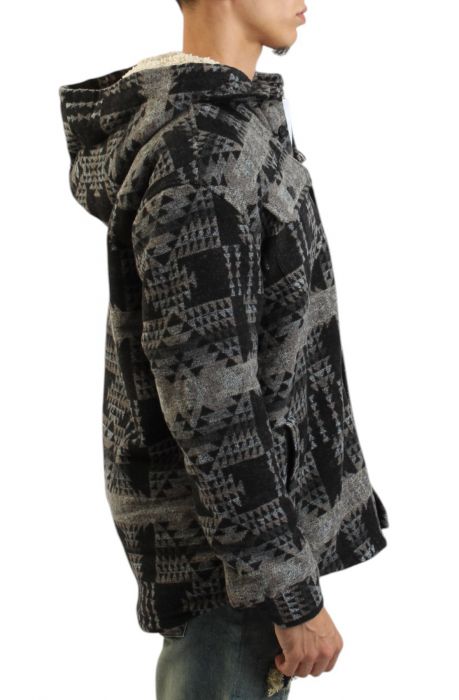 Tribal Hooded Overshirt Black/Grey