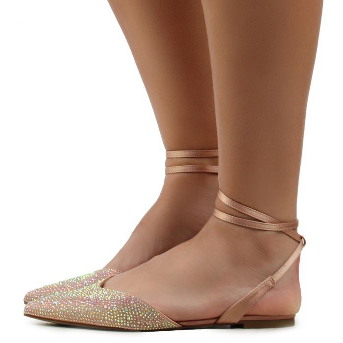 Ivy-68 Pointy Toe Flat Champagne