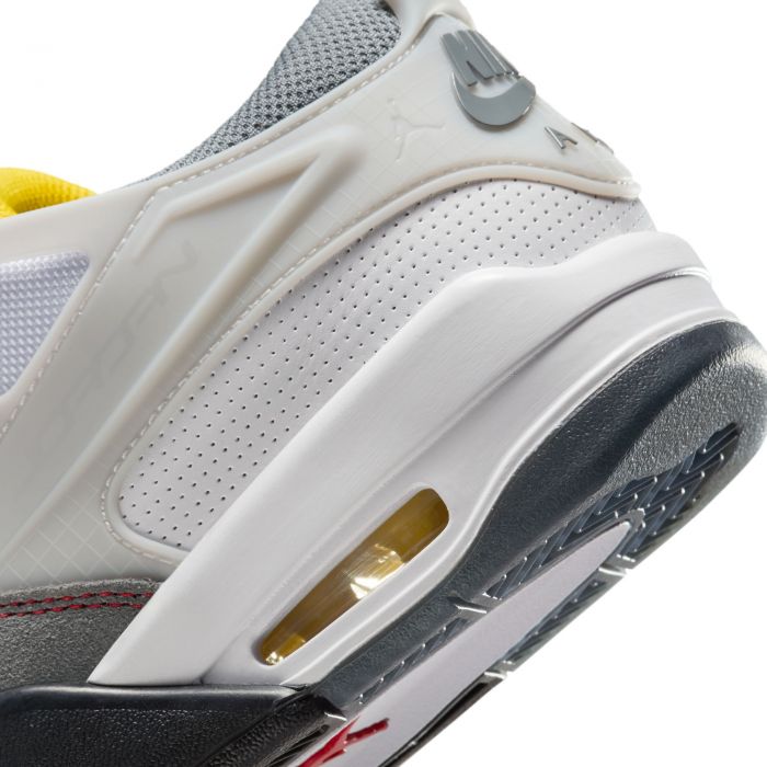 Grade-School Air Jordan 4 RM Premium White/Fire Red-Black/Smoke Grey