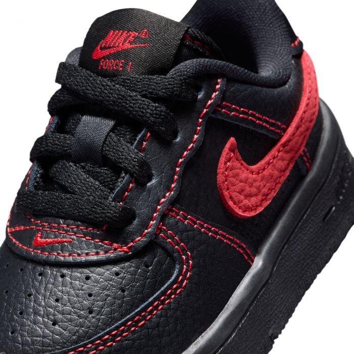 Toddler Nike Force 1 Low LV8 3 Black/University Red-Black-Black