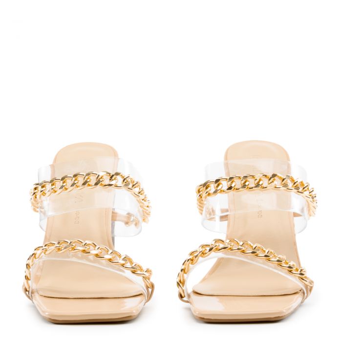 Monara-03 Clear High Heels Natural Pa