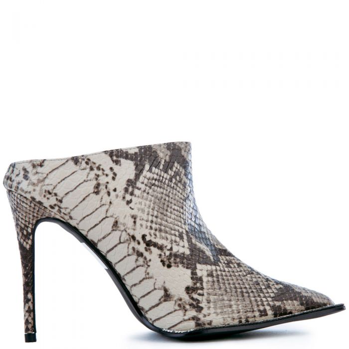 POINTY TOE HEELS  SNAKE/GREY