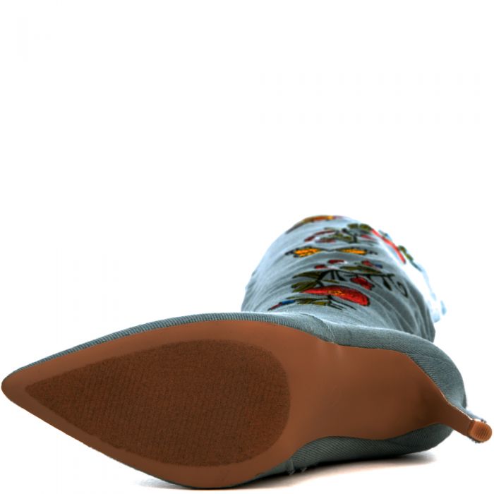 Cape Robbin Mini-110 Light Blue Women's Heeled Boots Blue