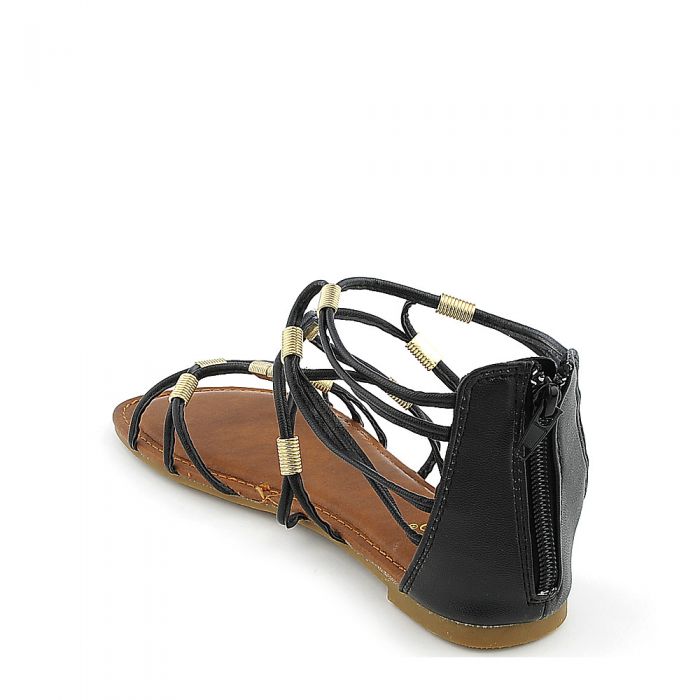 Fifi-01 Flat Sandal Black