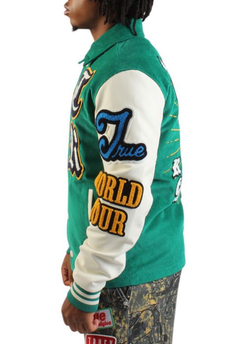 CORDUROY VARSITY JACKET Green