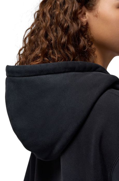 Flight Fleece Women's Satin-Lined Pullover Hoodie Black/Red