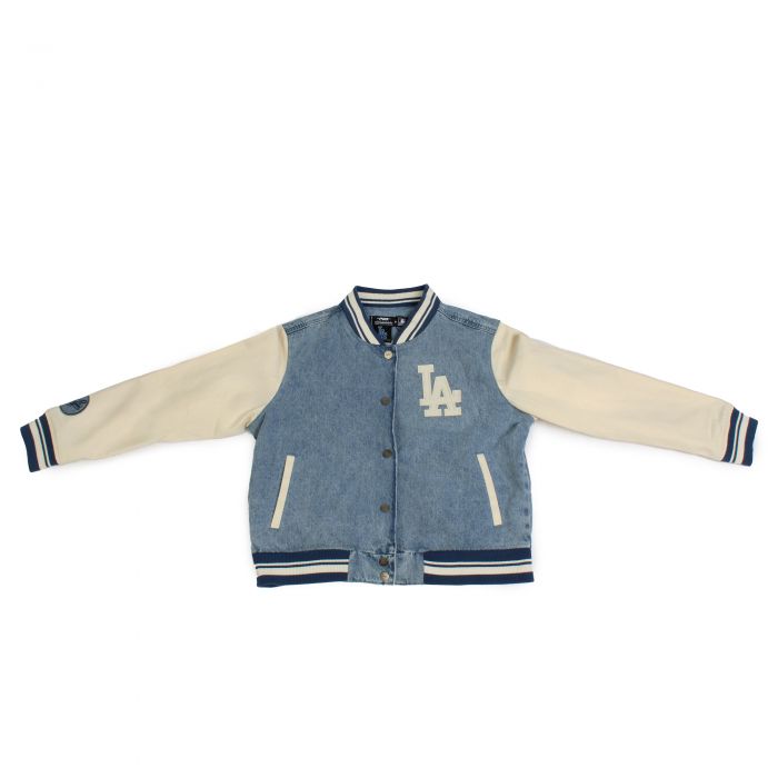 Los Angeles Dodgers Denim Varsity Jacket  Denim