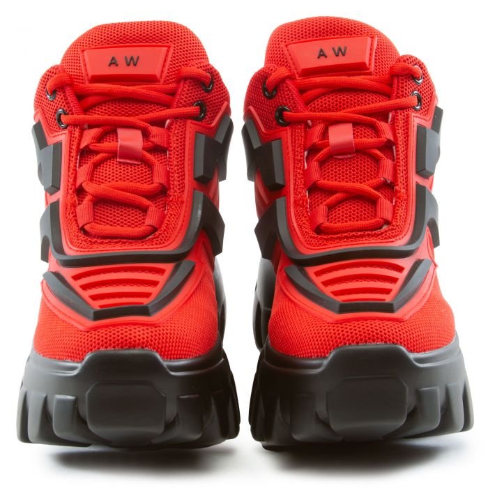 Damson-07 Platform Sneaker Red Pu