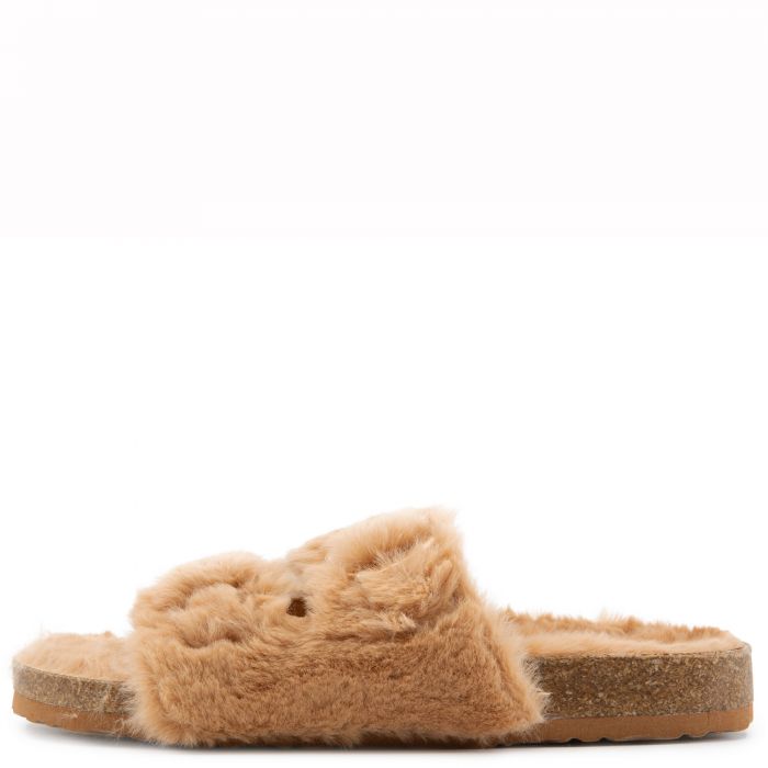 Defeat-63 Double Band Fur Slides Camouflage Fur