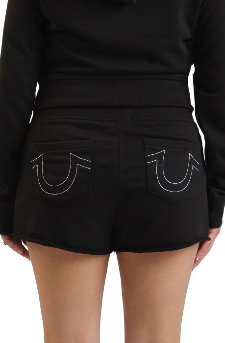 Joey Low Rise Terry Short  Black/White