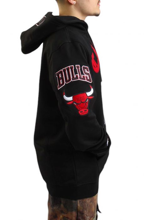 Chicago Bulls Old English Hoodie  Black/Red