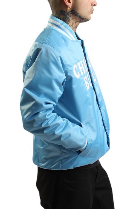 NFL Chicago Bulls Satin Varsity Jacket  Blue/White