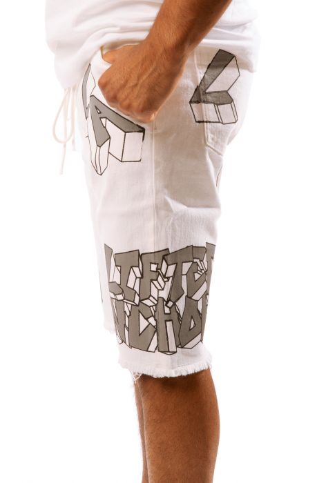 Bombers Denim Shorts White