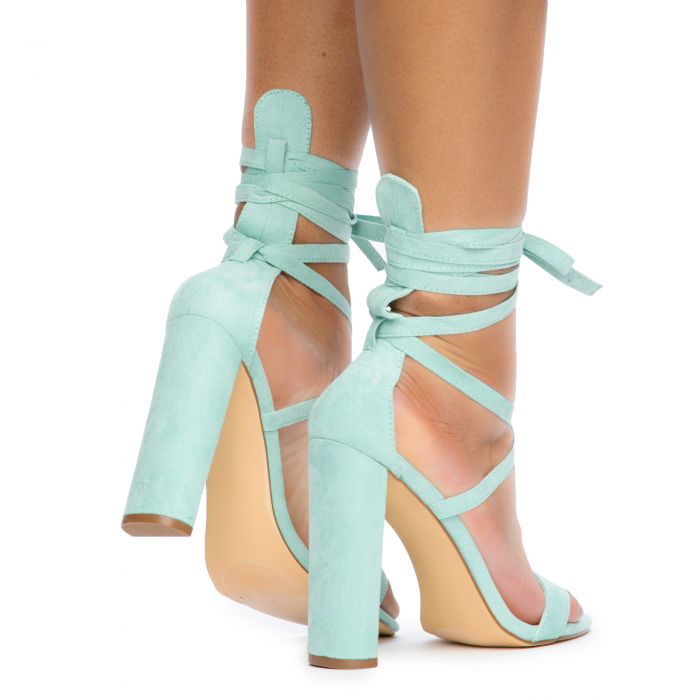 Rosalia-1 Chunky High Heels Mint