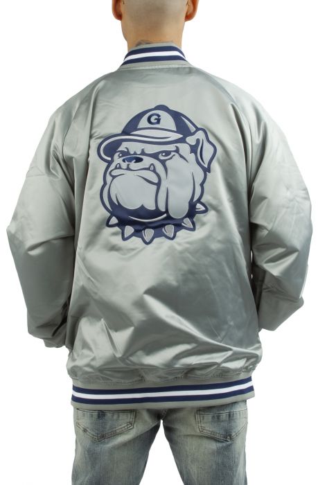 Georgetown University Satin Jacket  Grey