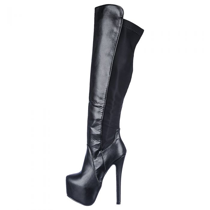 Women's Knee High Platform Boots Salome-58 SALOME-58/BLACK