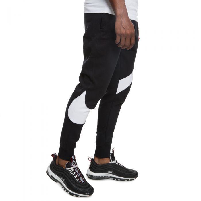 SPORTSWEAR LARGE SWOOSH JOGGERS BLACK/WHITE