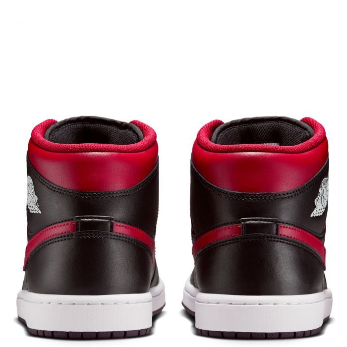 Jordan 1 Mid Black/Varsity Red-Summit White