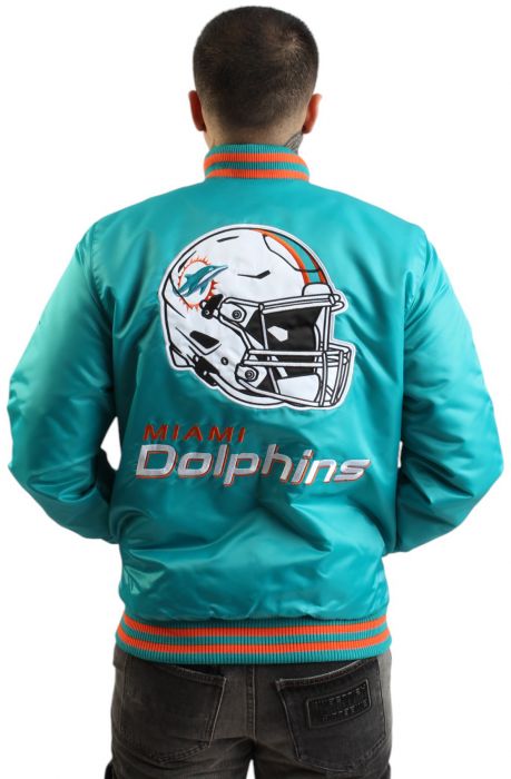 NFL Miami Dolphins Varsity Jacket  Turquoise