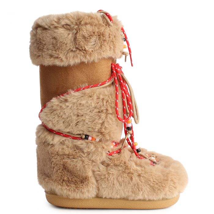 Journey-01 Fur Boot  Taupe