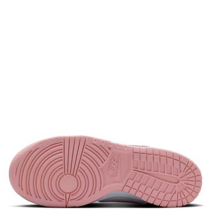 Grade School Dunk Low White/Med Soft Pink-White-White