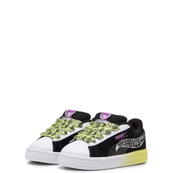 Toddler PUMA x Hot Wheels Suede XL Puma Black/Puma White/Lemon Sherbert