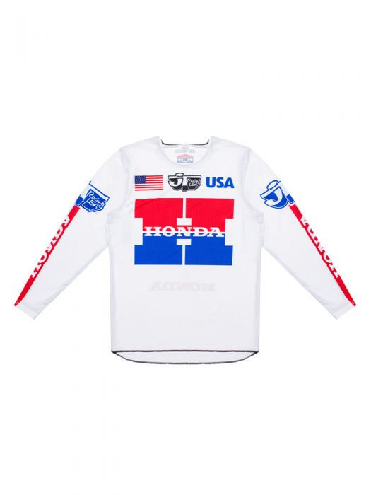 JT Racing Honda Team USA 1981 Flo-Form Pro Jersey (White) White