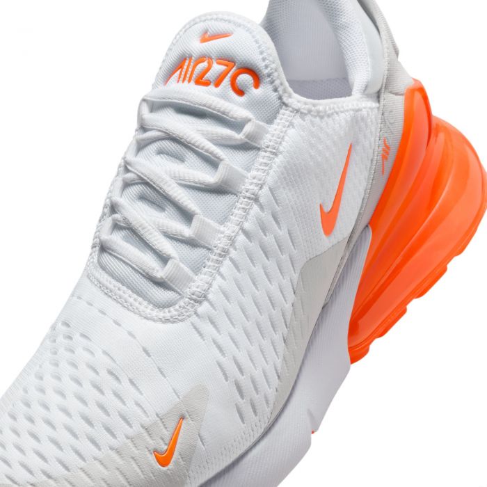 Women's Air Max 270 White/Total Orange-Vast Grey