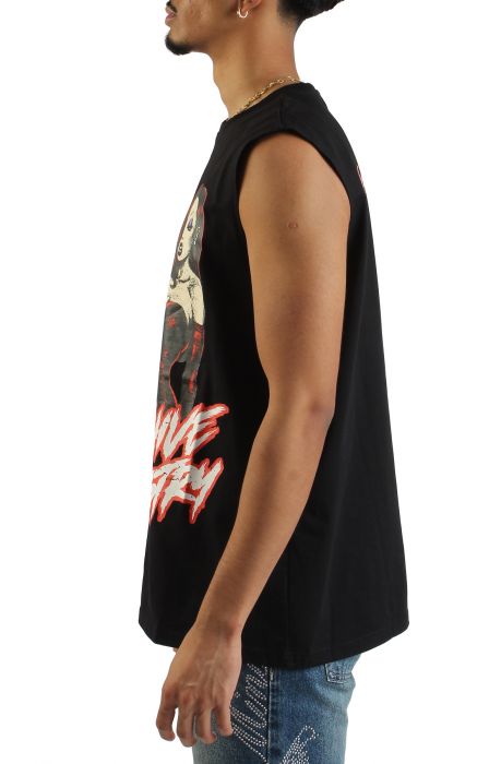 Success and Desire Cutoff T-shirt   Black