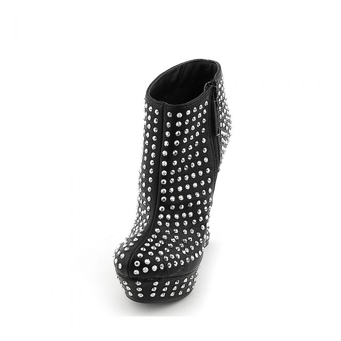 Studded Platform Dress Shoe 011 Black/Silver Black/Silver