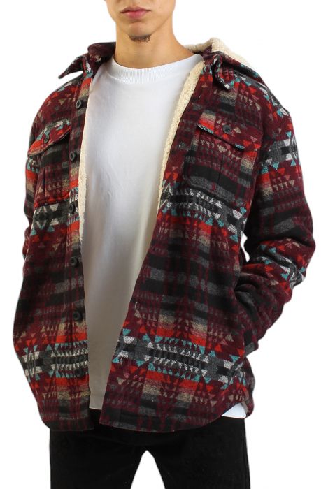 Tribal Hooded Overshirt Multi color