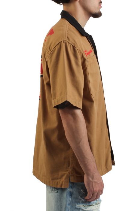 Overnite Artist Button Up Shirt Wheat