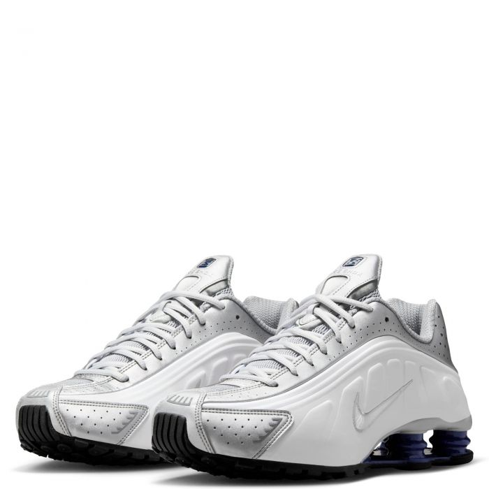  Shox R4 White/White-Metallic Silver