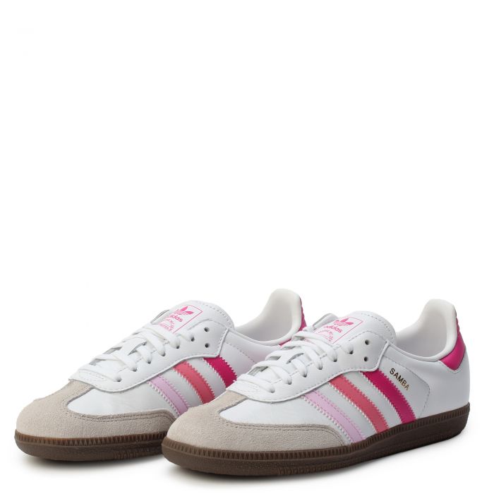 Grade-School Samba OG White/PInk