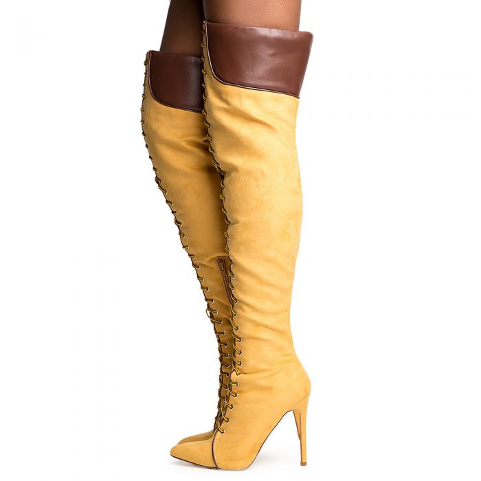 knee high boots camel