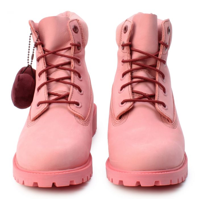 (GS) 6-Inch Premium Waterproof Boot Pink Nubuck