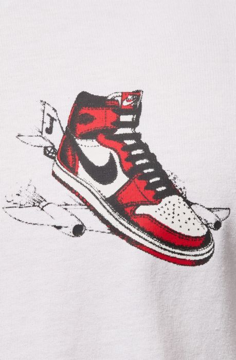 AJ1 T-Shirt White/Varsity Red